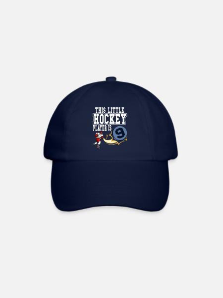 Eishockey Little Hockey Player ist 9 Jahre alt - Baseballkappe - Blau/Blau