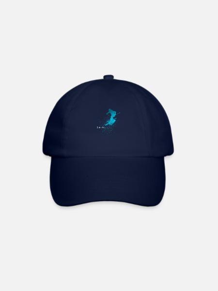 Skier, Ski, Japanese - Baseballkappe - Blau/Blau