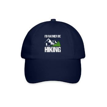 I d rather be Hiking - Baseballkappe - Blau/Blau - Vorne