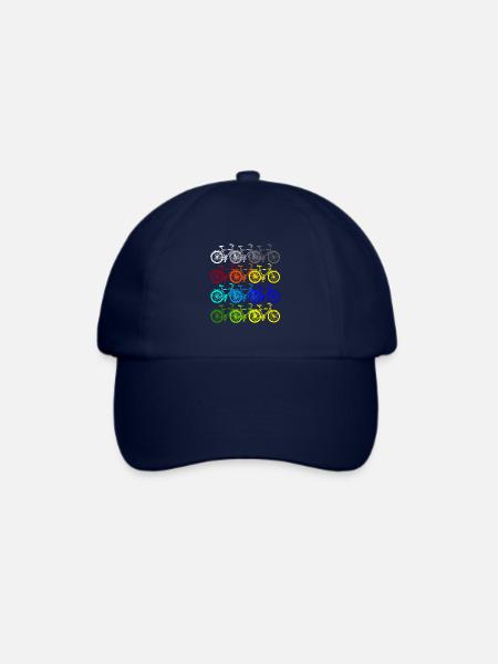 Bunte Fahrräder Retro Rad Radfahrer - Baseballkappe - Blau/Blau