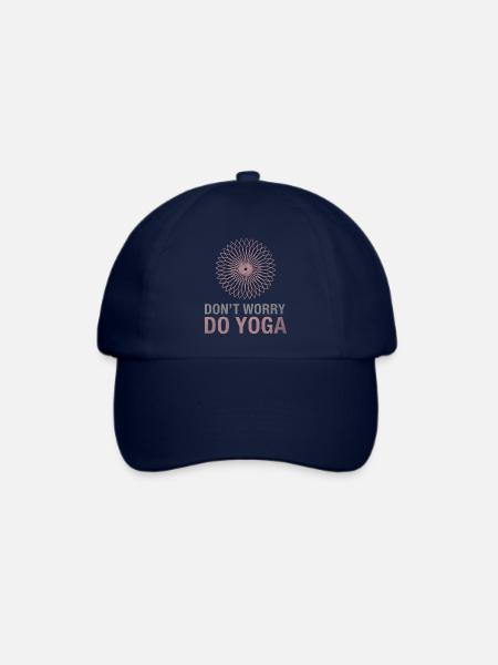 Don´t Worry Do Yoga - Baseballkappe - Blau/Blau