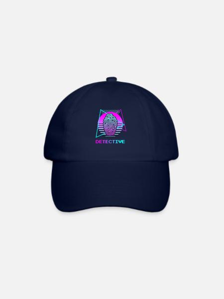 Retro Detektiv Ermittler - Baseballkappe - Blau/Blau