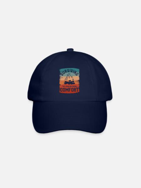 Überleben Sie das kalte Outdoor-Komfort-Bushcraft - Baseballkappe - Blau/Blau