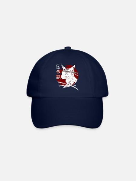 Ninja Katze Anime - Manga Japanisch - Baseballkappe - Blau/Blau
