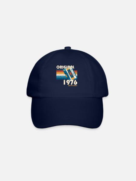 47. Geburtstag Kassette Februar Jahrgang 1976 - Baseballkappe - Blau/Blau