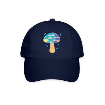 Der blaue Pilz - Baseballkappe - Blau/Blau - Vorne