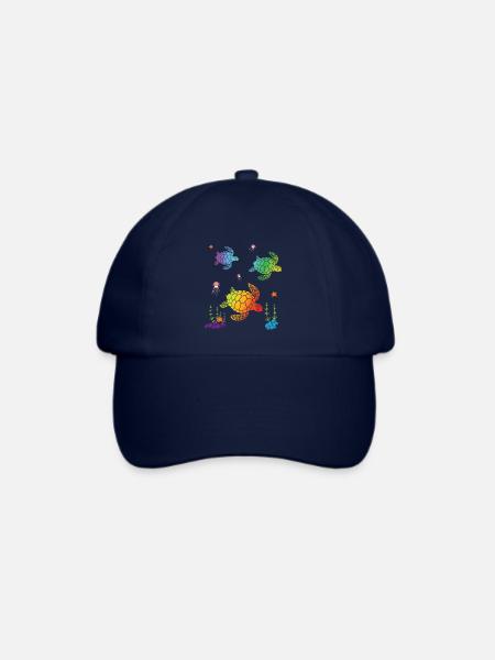 BUNTE MEERESSCHILDKRÖTEN - Baseballkappe - Blau/Blau