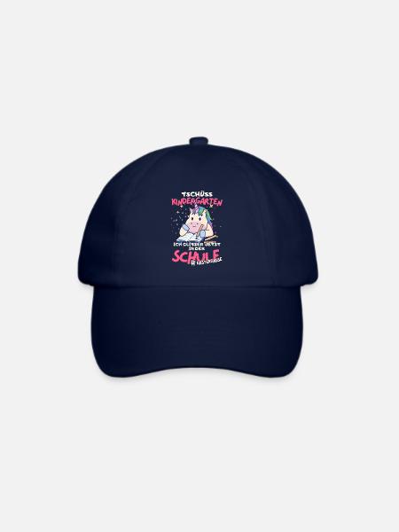 Einhorn Schultüte-Idee für Mädchen zur Einschulung - Baseballkappe - Blau/Blau