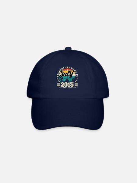 Juli 2015. Geburtstagsgeschenk Juli 2015. - Baseballkappe - Blau/Blau