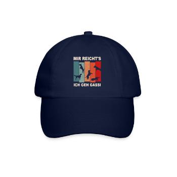 Hund Sprüche Geschenk Gassi Gehen Hunde - Baseballkappe - Blau/Blau - Vorne