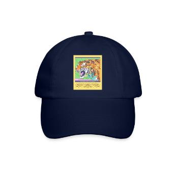 Tiger und ein Zitat! - Baseballkappe - Blau/Blau - Vorne