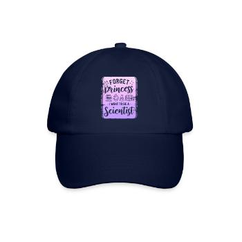 Vergiss Prinzessin, ich will Wissenschaftlerin werden Wissenschaft - Baseballkappe - Blau/Blau - Vorne