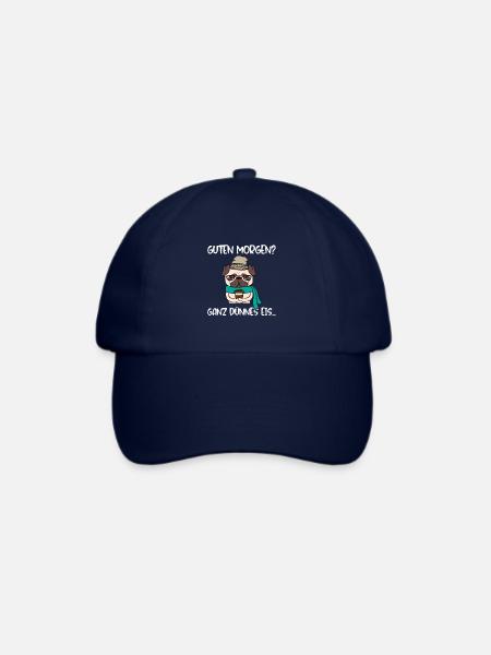 Guten Morgen? Ganz Dünnes Eis Hund Kaffee Büro - Baseballkappe - Blau/Blau