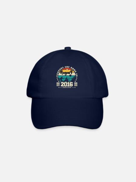 August 2016. Geburtstagsgeschenk August 2016. August - Baseballkappe - Blau/Blau