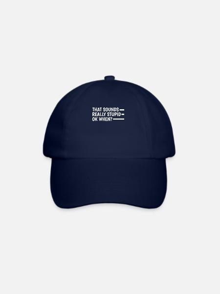 Schwarzer Humor Sarkasmus - Baseballkappe - Blau/Blau