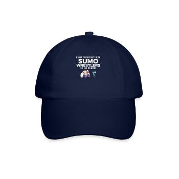 Ich habe Kissenschlachten mit Sumo-Ringern Rapper - Baseballkappe - Blau/Blau - Vorne