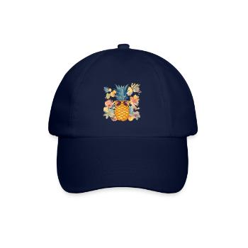 Ananas-Sonnenbrille Strand Hawaiianischer Urlaub - Baseballkappe - Blau/Blau - Vorne