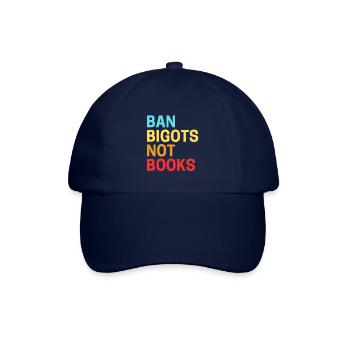 Fanatiker verbieten, nicht Bücher, verbotene Bücher - Baseballkappe - Blau/Blau - Vorne