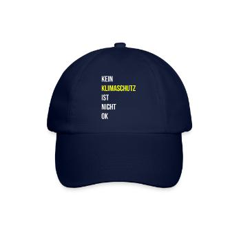 Klima Klimaschutz Spruch - Baseballkappe - Blau/Blau - Vorne
