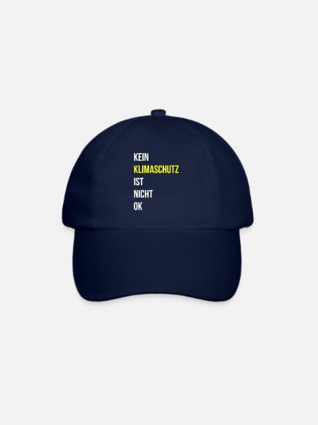 Klima Klimaschutz Spruch - Baseballkappe - Blau/Blau