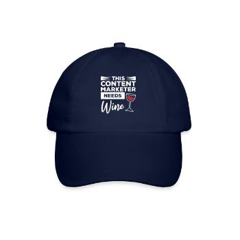Dieser Content-Markt braucht Weinmarketing - Baseballkappe - Blau/Blau - Vorne