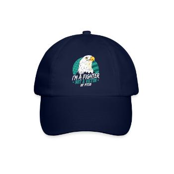 Ich bin ein Kämpfer | PTBS-Bewusstsein | PTBS-Krieger - Baseballkappe - Blau/Blau - Vorne