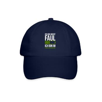 Lustiger Spruch Faulheit - Energiesparmodus - Baseballkappe - Blau/Blau - Vorne