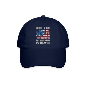Made in USA but Eternally in Heaven - Baseballkappe - Blau/Blau - Vorne