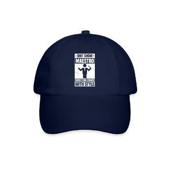 Lustige Scheißshow Maestro - Baseballkappe - Blau/Blau - Vorne