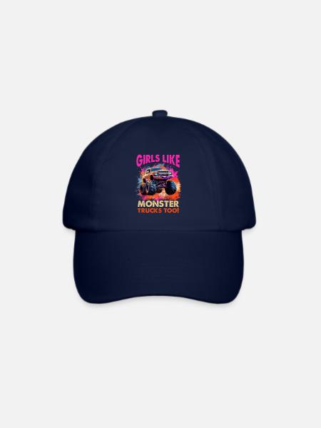 Mädchen mögen Trucks Retro Race Big Monster Vintage - Baseballkappe - Blau/Blau
