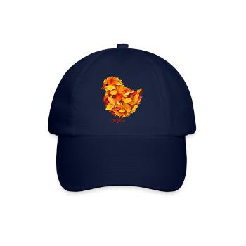Herbst bunte Blätter Küken - Baseballkappe - Blau/Blau - Vorne