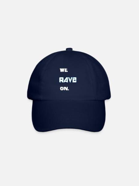 we rave on - Baseballkappe - Blau/Blau