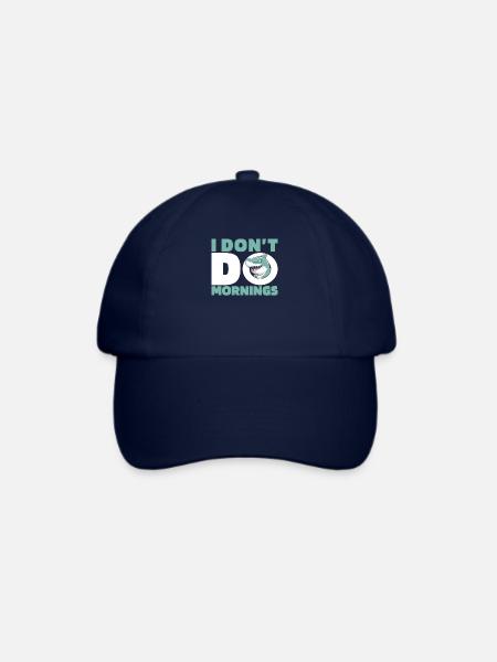 Haifisch Lustig I Dont Do Mornings - Baseballkappe - Blau/Blau