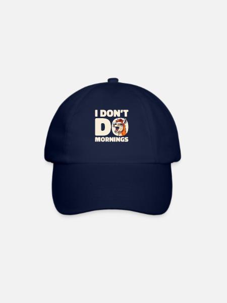 Lama Llama Witzig I Dont Do Mornings - Baseballkappe - Blau/Blau