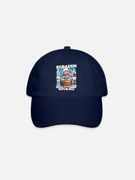 Eisbaden Winterbaden Lustig - Baseballkappe - Blau/Blau