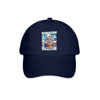 Eisbaden Winterbaden Lustig - Baseballkappe - Blau/Blau - Vorne