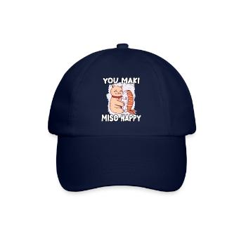 Lustiger Sushi-Fan Sushi-Liebhaber Kawaii Nigiri - Baseballkappe - Blau/Blau - Vorne