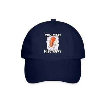 lustig Nori Sushi Japan Ramen Motiv Sushi - Baseballkappe - Blau/Blau - Vorne