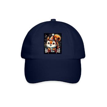 Neujahr Sylvester Eichhörnchen Jahreswechsel - Baseballkappe - Blau/Blau - Vorne