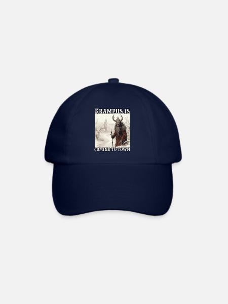 Krampus Maske | Krampus Kostüm Kramperl | - Baseballkappe - Blau/Blau