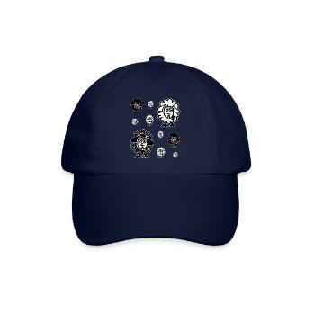 Weisse Schäfchen und Schwarze Schafe Herde - Baseballkappe - Blau/Blau - Vorne