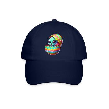 Buntes Alien-Osterei Schlüpf-Design - Baseballkappe - Blau/Blau - Vorne