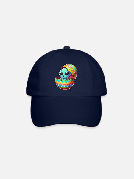 Buntes Alien-Osterei Schlüpf-Design - Baseballkappe - Blau/Blau