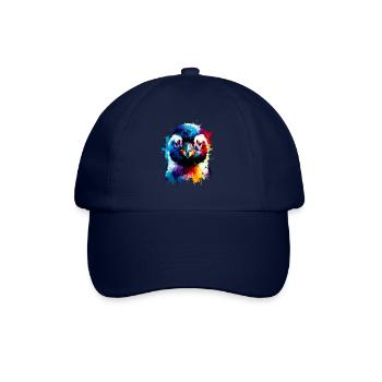 Bunte Splash Art Pinguin-Liebhaber Pinguine - Baseballkappe - Blau/Blau - Vorne