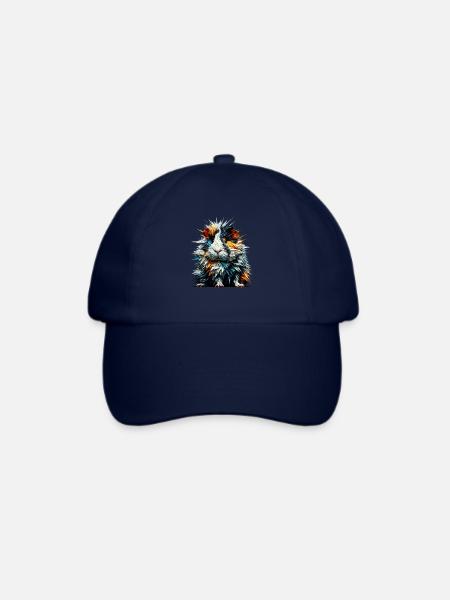 Polygon Art Meerschweinchen Liebhaber Meerschweinchen - Baseballkappe - Blau/Blau