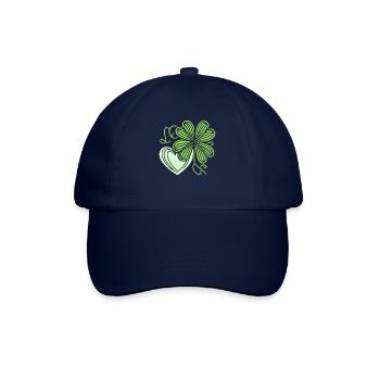 Kleeblattherz Irischer St. Patricks-Day-Schabernack - Baseballkappe - Blau/Blau - Vorne