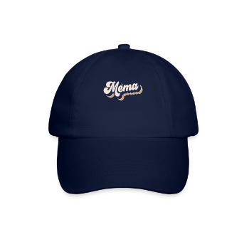 Damenmema süße Oma Geschenk Retro Mema - Baseballkappe - Blau/Blau - Vorne