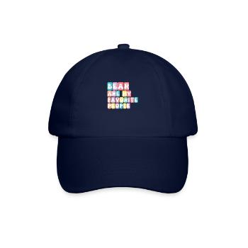 Niedliches und lustiges Design Bär sind meine Lieblingsmenschen - Baseballkappe - Blau/Blau - Vorne