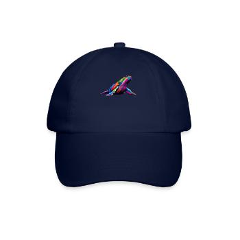 Bunte Pop Art Buckelwale Buckelwale - Baseballkappe - Blau/Blau - Vorne