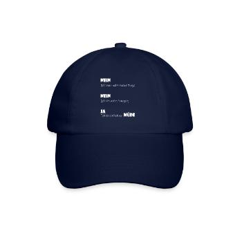 Ich bin müde - Baseballkappe - Blau/Blau - Vorne